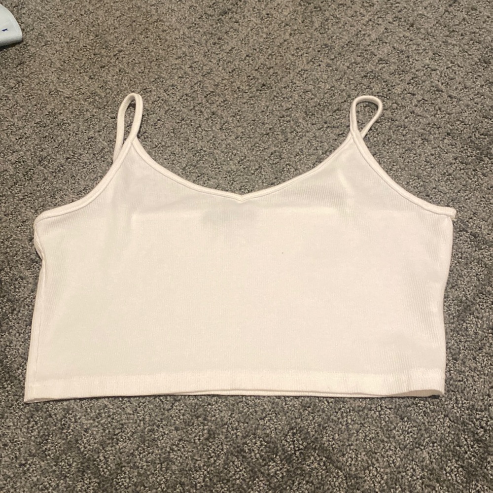 white crop top